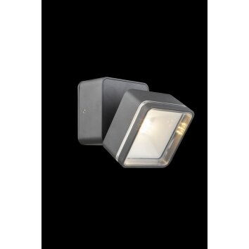 Globo outdoor wall light LED anthracite, 1-light source