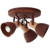 Spotlight Brilliant Frieda Dark wood, rust-coloured, 3-light sources