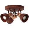 Spotlight Brilliant Frieda Dark wood, rust-coloured, 3-light sources