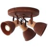 Spotlight Brilliant Frieda Dark wood, rust-coloured, 3-light sources