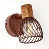 Wall Light Arjen Dark wood, rust-coloured, 1-light source