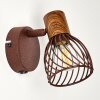 Wall Light Arjen Dark wood, rust-coloured, 1-light source