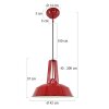 Steinhauer MEXLITE Pendant Light red, 1-light source