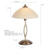 Steinhauer CAPRI table lamp bronze, 1-light source