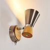 PULAU Wall Light Light wood, matt nickel, 1-light source