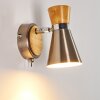 PULAU Wall Light Light wood, matt nickel, 1-light source