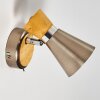 PULAU Wall Light Light wood, matt nickel, 1-light source