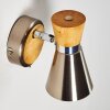 PULAU Wall Light Light wood, matt nickel, 1-light source