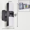 Outdoor Wall Light Baulund LED anthracite, 1-light source, Motion sensor