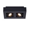 Ceiling Spotlight Lucide XIRAX LED black, 2-light sources