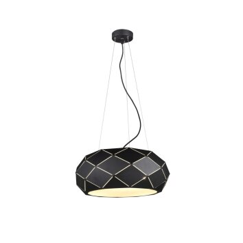 Pendant Light Trio Leuchten ZANDOR black, 3-light sources