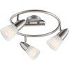 Globo CALEB ceiling light chrome, matt nickel, 3-light sources
