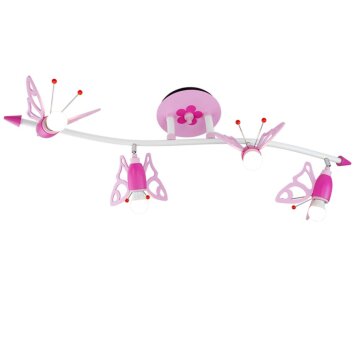 Elobra FALTER Ceiling Spotlight pink, 4-light sources