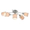 Globo Paco Ceiling Light matt nickel, 5-light sources