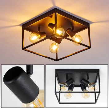 Ryssby Ceiling Light black, 4-light sources