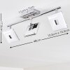 VALLORBE Ceiling light LED chrome, 3-light sources