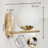 HOGATZA Wall Light brass, 1-light source