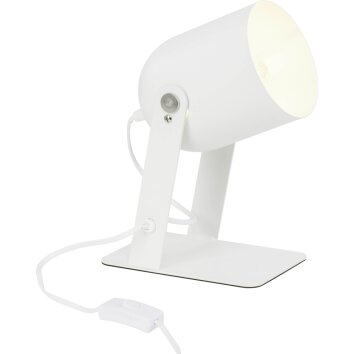 Brilliant YAN table lamp white, 1-light source