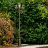 Kobe lamppost brown, gold, 3-light sources