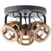 Brilliant MATRIX WOOD ceiling spotlight brown, black, 3-light sources