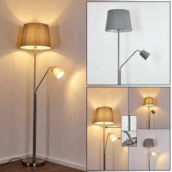 GUNSTOCK Floor Lamp matt nickel, 2-light sources