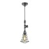 Trio-Leuchten Gotham Pendant Light dark brown, silver, 1-light source