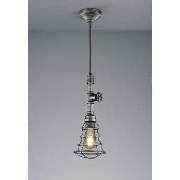 Trio-Leuchten Gotham Pendant Light dark brown, silver, 1-light source