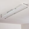 Ailik Ceiling Light LED white, 1-light source, Remote control