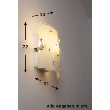 Globo BURGUNDY wall light matt nickel, white, 1-light source