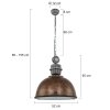 Steinhauer BIKKEL XXL Pendant Light brown, 1-light source