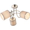 Globo Paco Ceiling Light matt nickel, 3-light sources