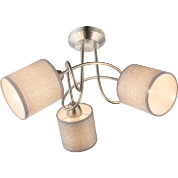 Globo Paco Ceiling Light matt nickel, 3-light sources