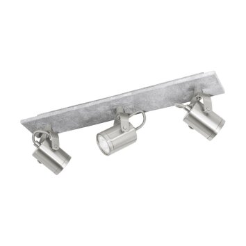Eglo PRACETA ceiling spotlight LED grey, matt nickel, 3-light sources