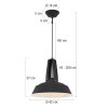 Steinhauer MEXLITE Pendant Light black, 1-light source