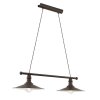 Eglo STOCKBURY pendant light beige, dark brown, 2-light sources