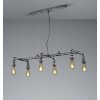 Trio-Leuchten Gotham Pendant Light dark brown, silver, 6-light sources