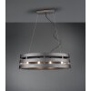 Reality DUNCAN Pendant Light LED dark brown, matt nickel, 4-light sources