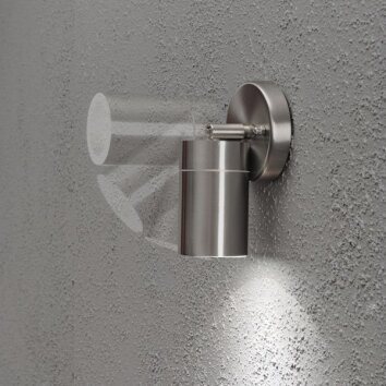 Konstsmide Modena wall spotlight stainless steel, 1-light source