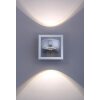 Wall Light Leuchten Direkt Ls-OPTI LED stainless steel, 2-light sources, Remote control, Colour changer