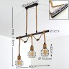 Bangui Pendant Light brown, black, 3-light sources