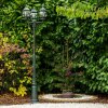 Kobe lamppost green, black, 3-light sources