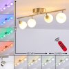 Motala Ceiling Light LED matt nickel, 4-light sources, Remote control, Colour changer