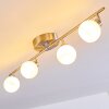 Motala Ceiling Light LED matt nickel, 4-light sources, Remote control, Colour changer