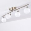 Motala Ceiling Light LED matt nickel, 4-light sources, Remote control, Colour changer