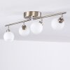 Motala Ceiling Light LED matt nickel, 4-light sources, Remote control, Colour changer