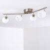 Motala Ceiling Light LED matt nickel, 4-light sources, Remote control, Colour changer