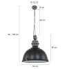 Steinhauer BIKKEL XXL Pendant Light black, 1-light source