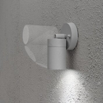 Konstsmide Modena wall spotlight grey, 1-light source