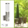 Brilliant BERGEN outdoor wall light LED stainless steel, 1-light source, Motion sensor