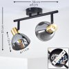 Mariefred Ceiling Light black, 2-light sources